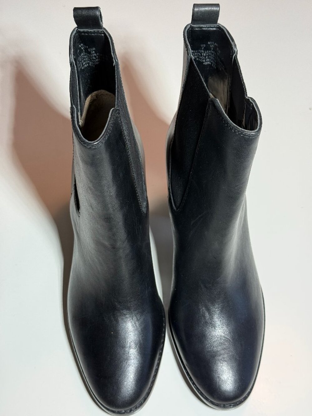 Lauren Ralph Lauren Mylah Women's Black Stretch Ankle Chelsea Boots Size 7 NEW